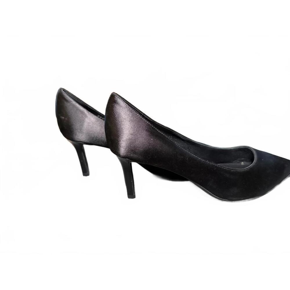 Aquatalia Women's Black Satin Pumps, size 8.5